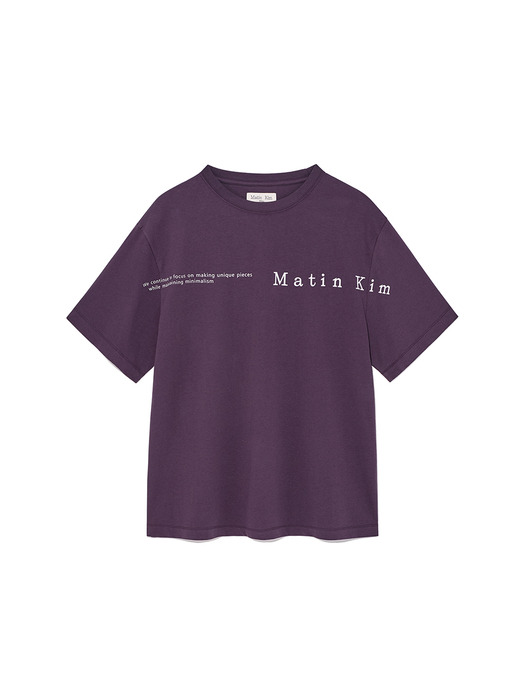HALF TEXT LOGO TOP FOR WOMEN IN PURPLE - Image 3