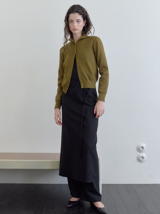 [2차] BUTTON-UP KNIT CARDIGAN_OLIVE