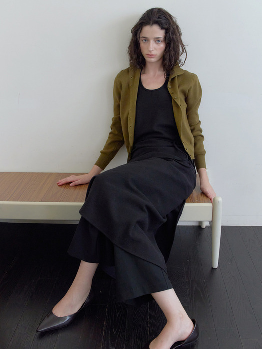 [2차] BUTTON-UP KNIT CARDIGAN_OLIVE