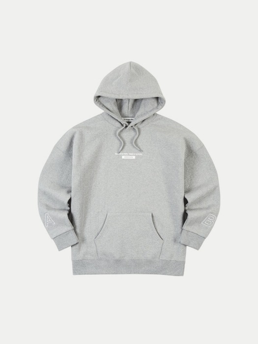 UNISEX ARCH LOGO EMBROIDERY HOODIE atb109(Gray)