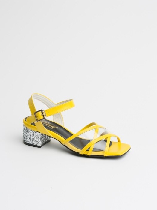 yellow lune x strap sandle 