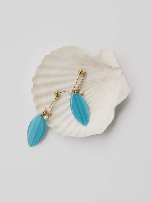 blue sea drop earrings