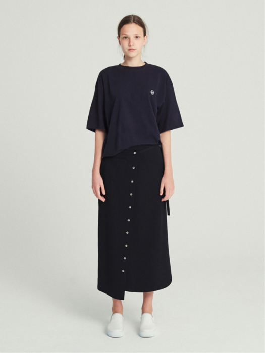 WRAPPED SKIRT (NAVY)