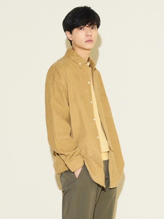 Corduroy Shirts Beige