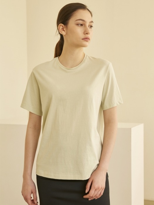 19SS ROUND NECK BASIC SILKET TOP MINT