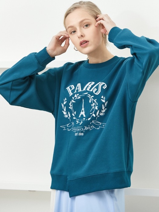 embroidered detail sweat shirt Green