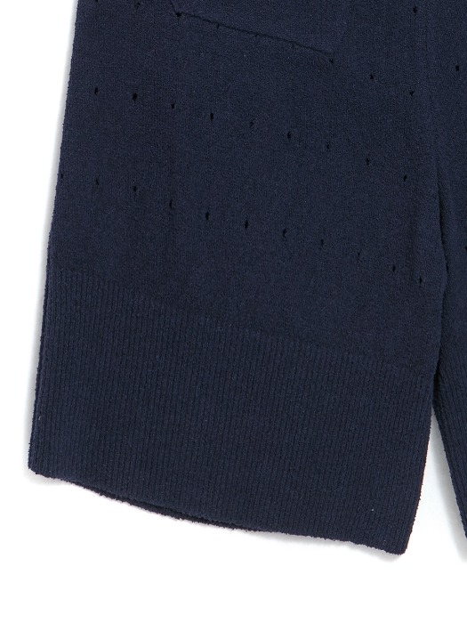 PUNCHED 1/2 KNIT PANTS NAVY