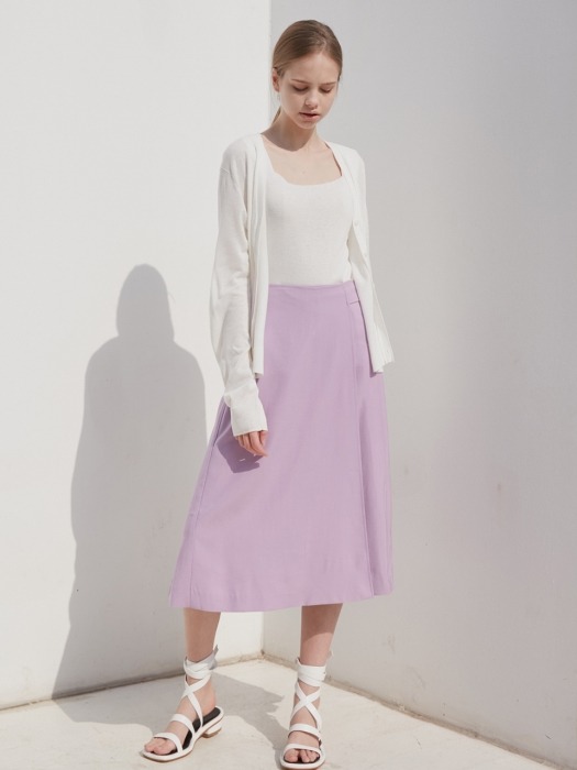 WRAP TUCKED SKIRT_PURPLE