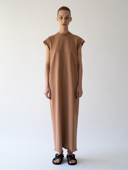 Jersey long Dress _Camel