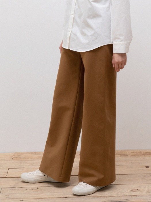 cotton modern pants (brown)
