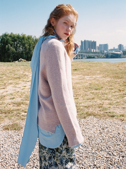 [FRONTROW x RePLAIN] Loose-fit Alpaca Sweater_2colors