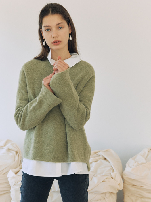 [FRONTROW x RePLAIN] Loose-fit Alpaca Sweater_2colors