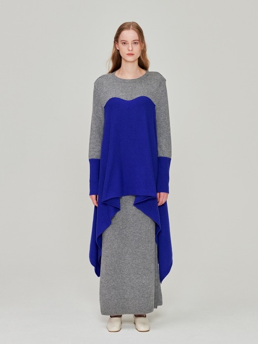 Wing Cashmere Dress_Grey