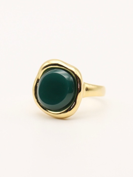 Vague ring, Green onyx