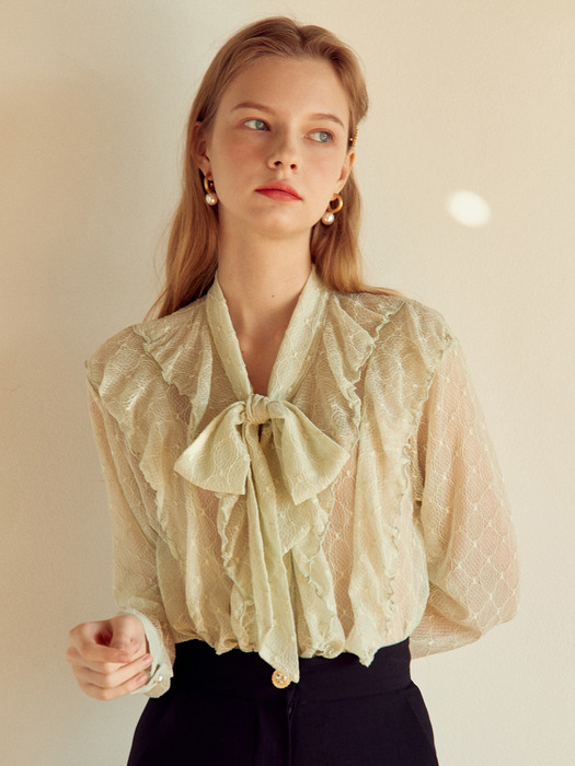AMR1018 vienna blouse (mint)