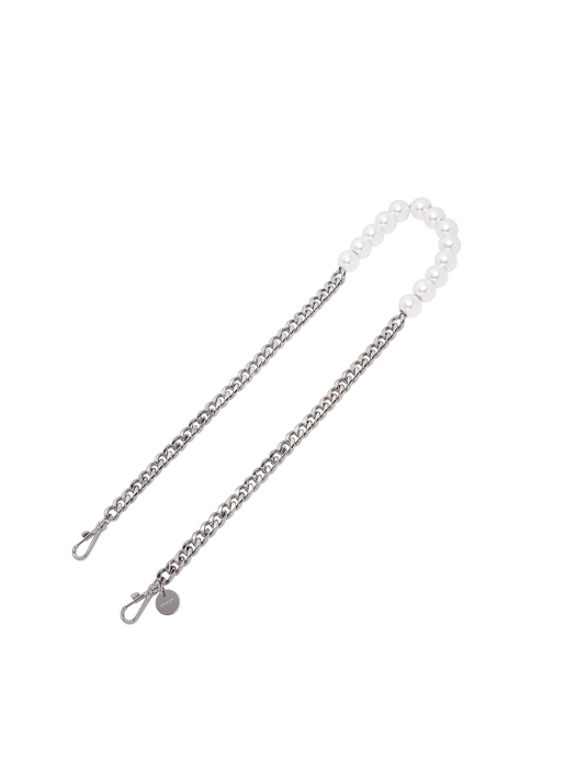 Pearl Metal Chain Long Strap