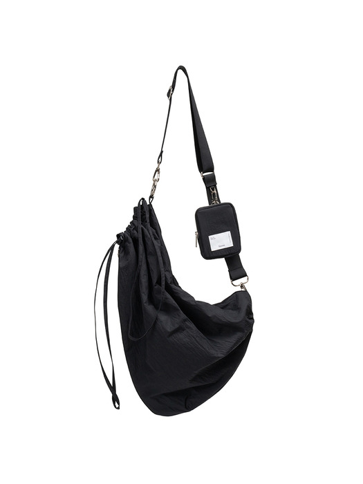 FABRIC SLING BAG SET - BLACK