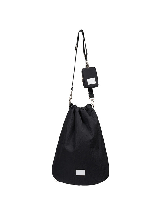 FABRIC SLING BAG SET - BLACK