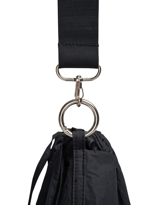 FABRIC SLING BAG SET - BLACK