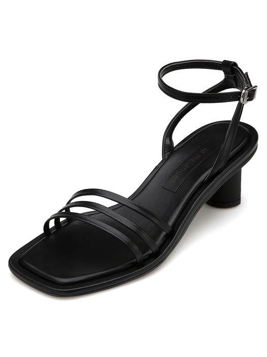 Ankle strap sandals_Black [LMS207]