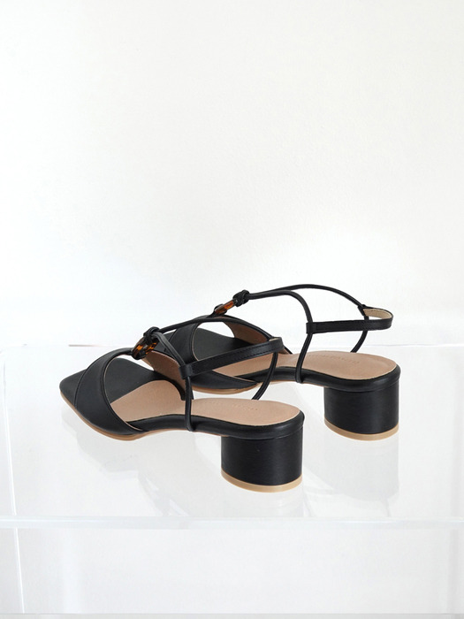 Formica ring sandals Black