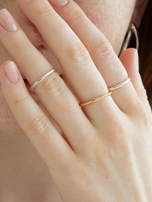 Thin wave Ring (Silver, Gold)