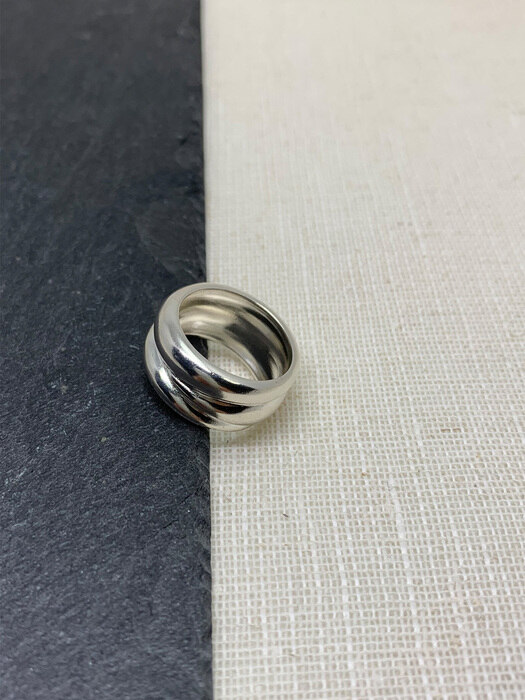 Volume Chunky Silver Ring