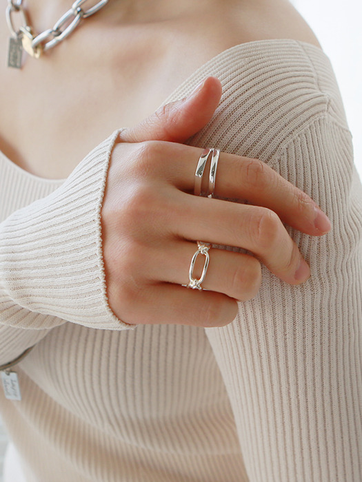 knot thin ring-silver (silver925)
