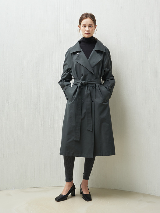 CHARLIE Deep Green Trench Coat