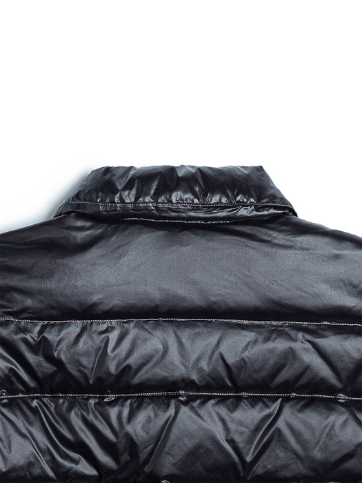 TRUCKER LIGHT DOWN JACKET / BLACK NYLON