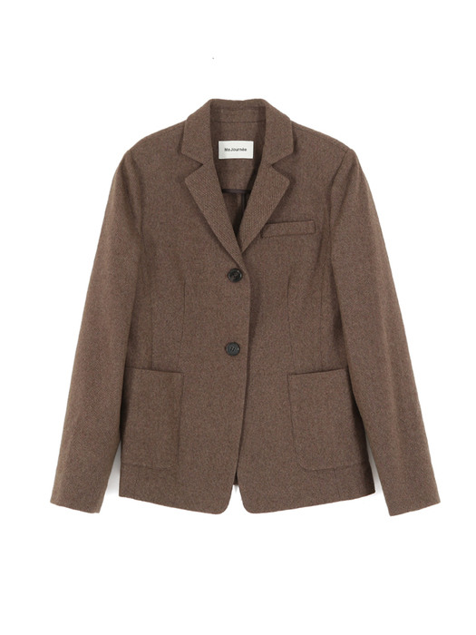 BASIC WOOL JACKET_BROWN