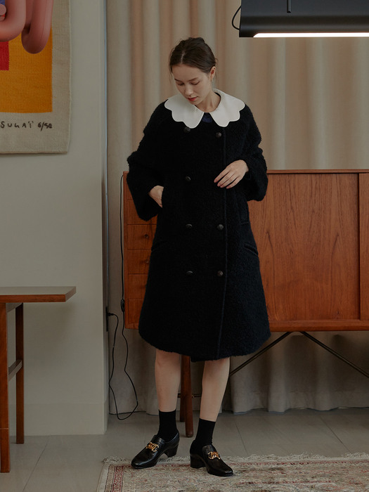 Merry Double-breasted Wool Coat_Black