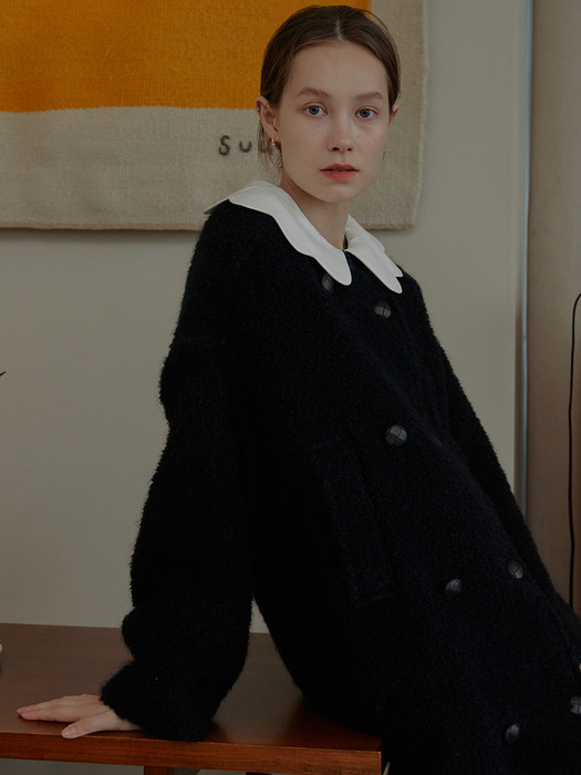 Merry Double-breasted Wool Coat_Black