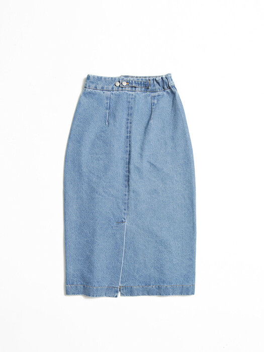 REPREVE DENIM SKIRT (MID BLUE)