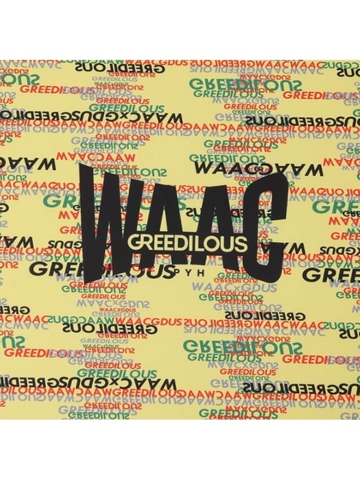 WAAC X GREEDILOUS 공용 컬러 배색 프린트 스카프_WGGJX20911YEX