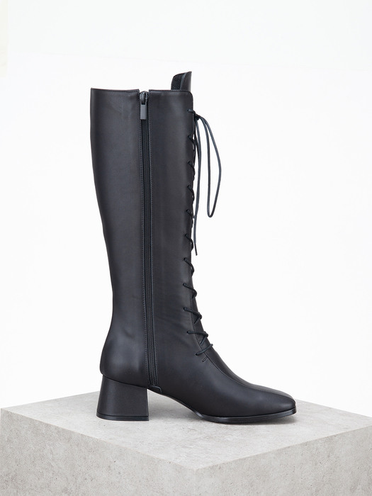 AMICARE LACE-UP LONG BOOTS 20F14BK