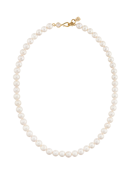 [silver925] Moonstone 8mm Natural Pearl Necklace_NZ1122
