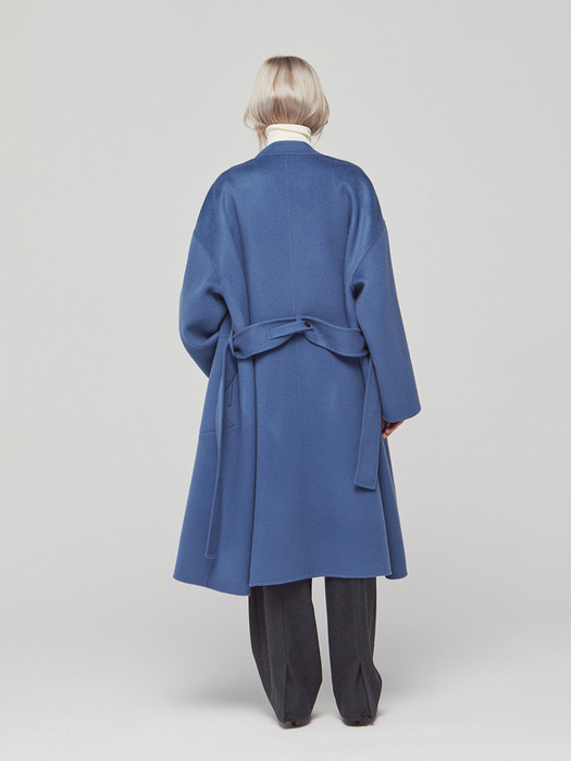 [리퍼브] DEMERE HANDMADE DROP SHOULDER COAT (DEMERE BLUE)