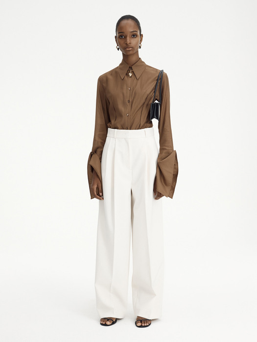 WIDE LEG TROUSERS (OFF WHITE)