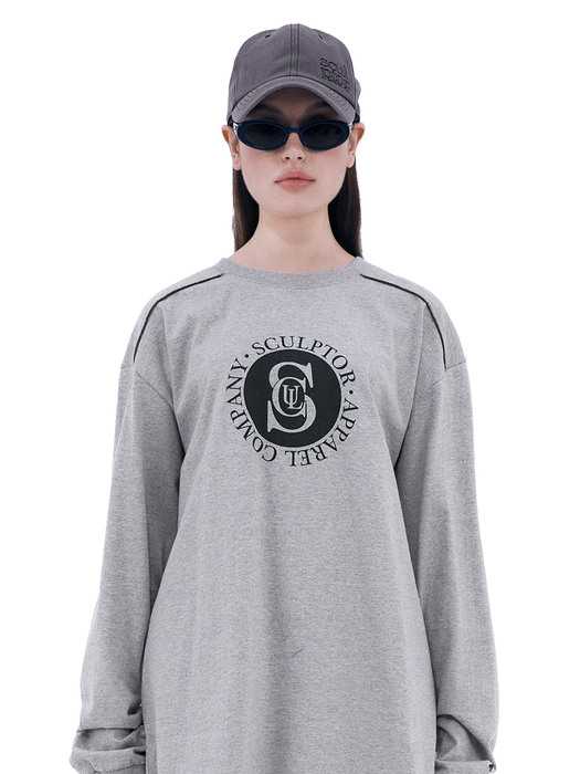 Varsity Logo L/S Tee Melange Gray 