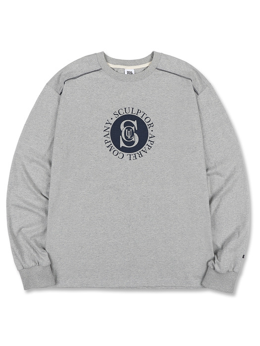 Varsity Logo L/S Tee Melange Gray 