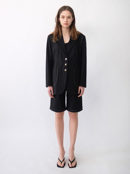 EMMY STITCH JACKET_BLACK