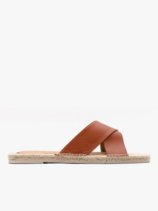 ALC061 Espadrille_Slipper Cognac_sheep