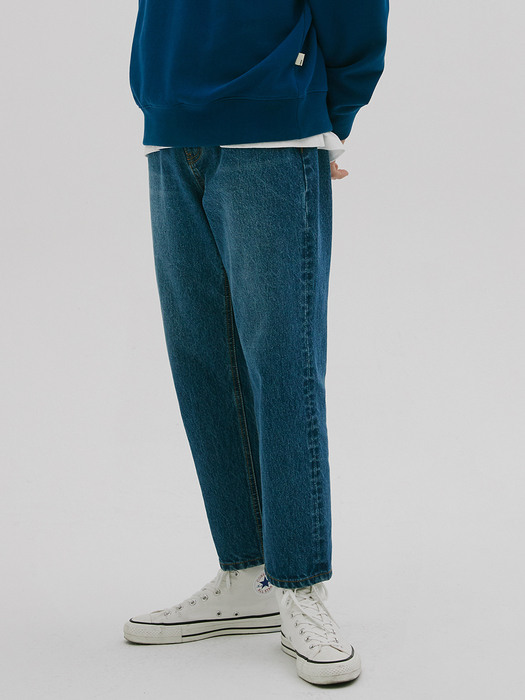 DAILY TAPERED DENIM PANTS_BLUE
