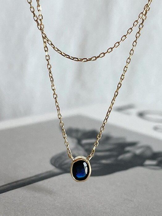 14k Deep Blue Necklace