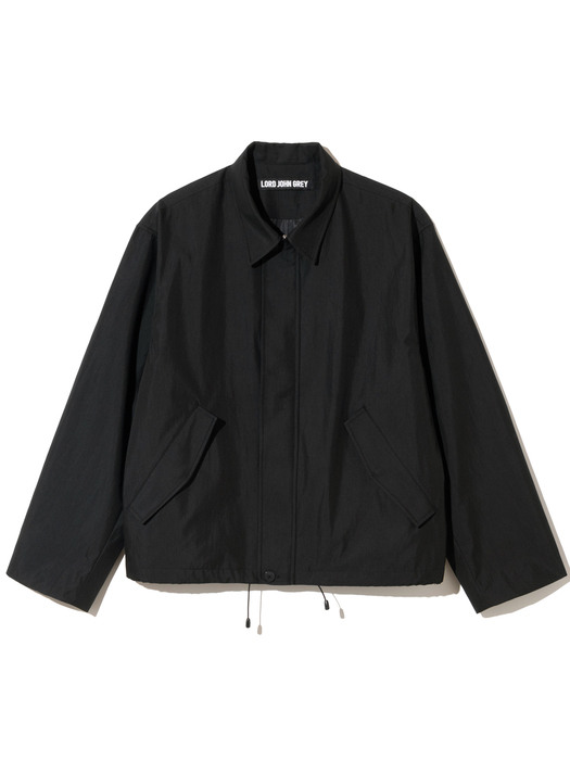 string blouson jacket black