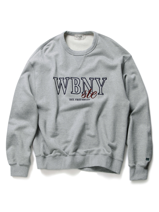 WBNY Heavy Sweat Shirt_Melange Grey