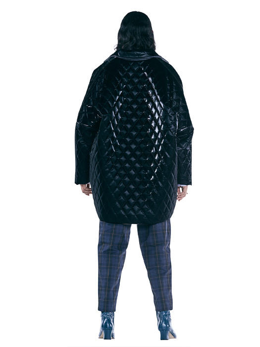 BLACK DIAMOND PUFFED QUILTING JUMPER