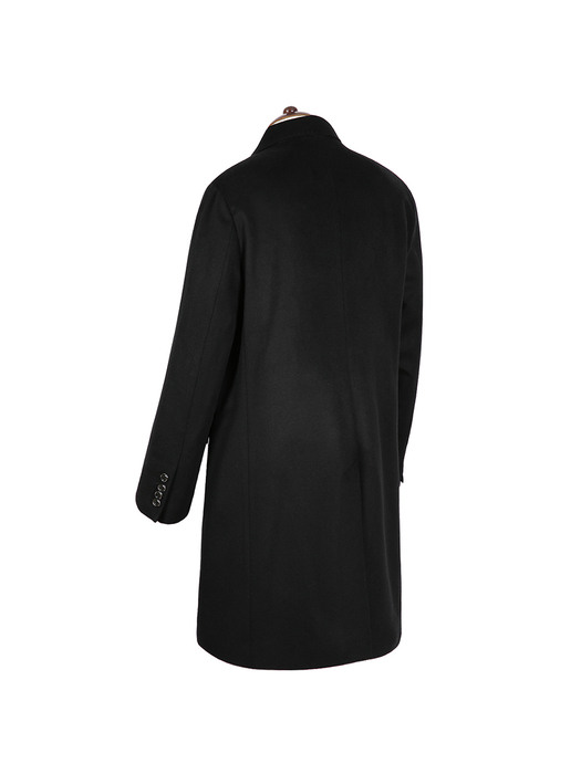 Cashmere Single Chester Coat (Black)