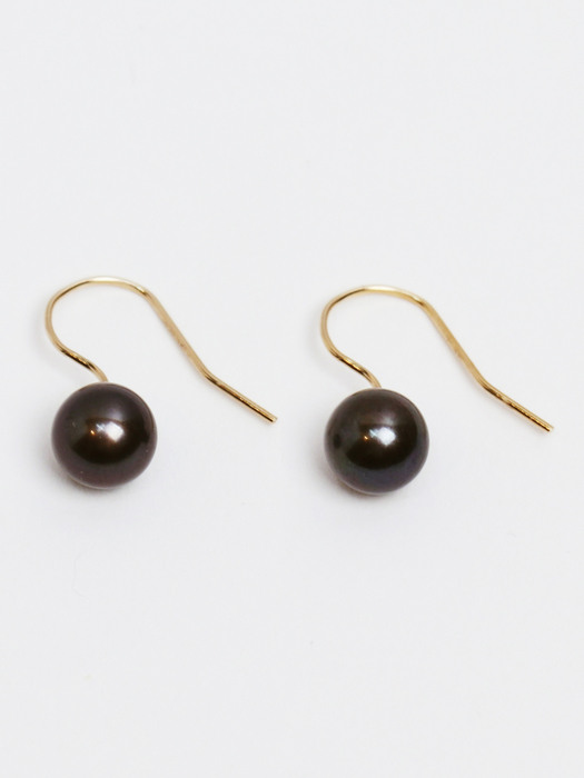 14K goldfilled hook balck pearl earring